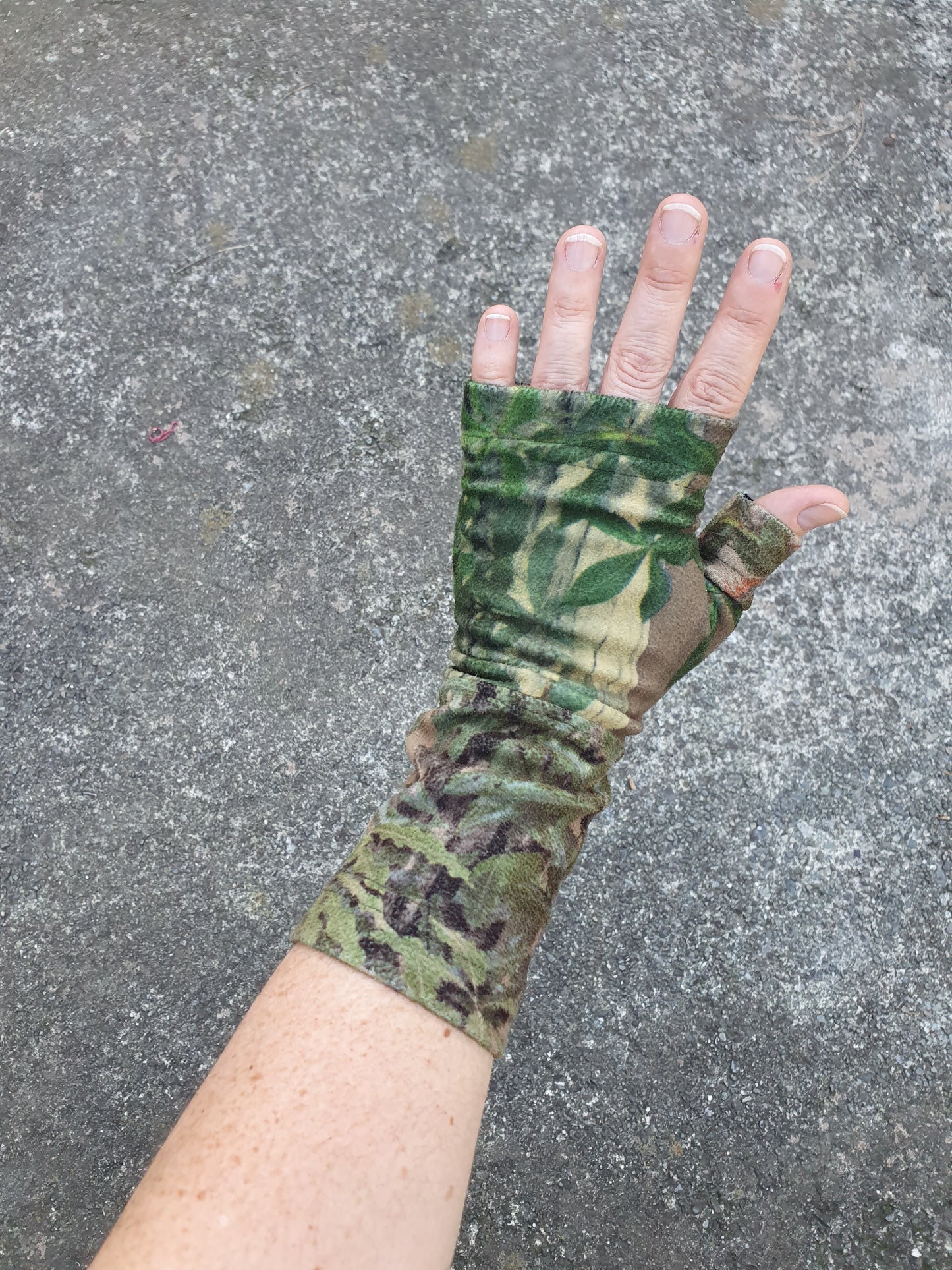 NZ Bush Camo Fingerless Gloves