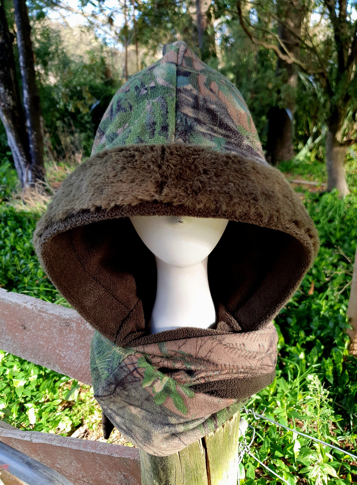 NZ bush camo Hooded Scarf