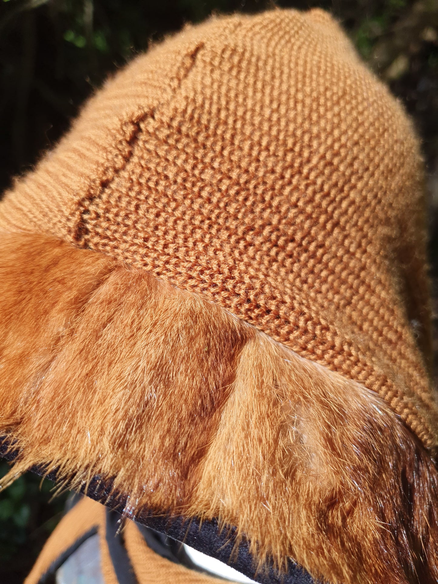 Ochre Chunky Merino & Vintage Fur
