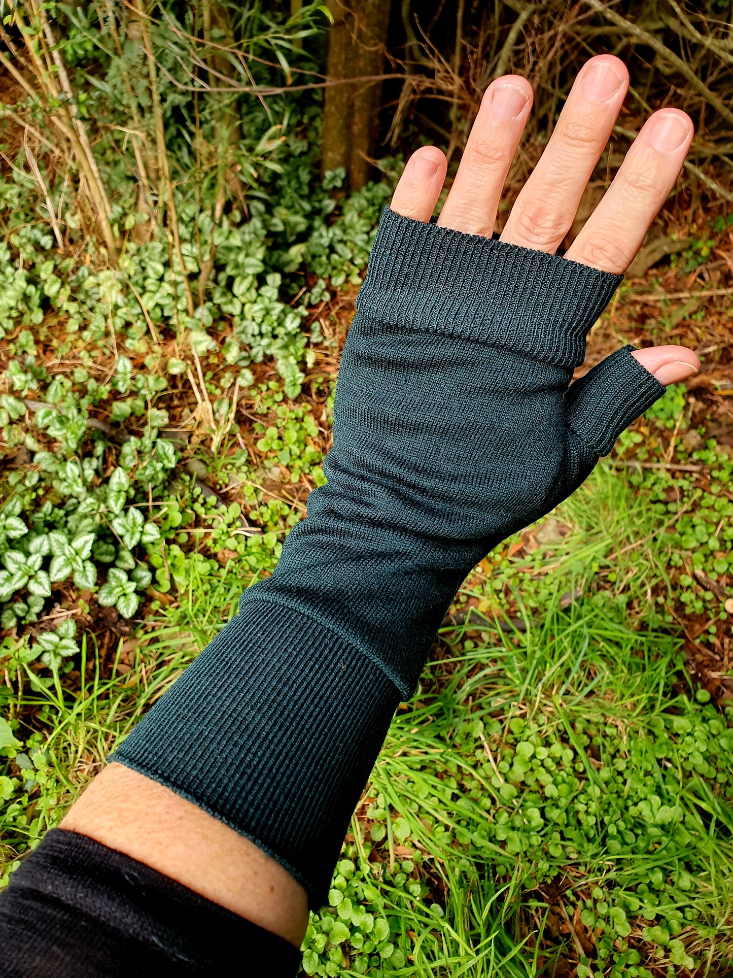 Black, smokey turquoise blue, deep green merino set