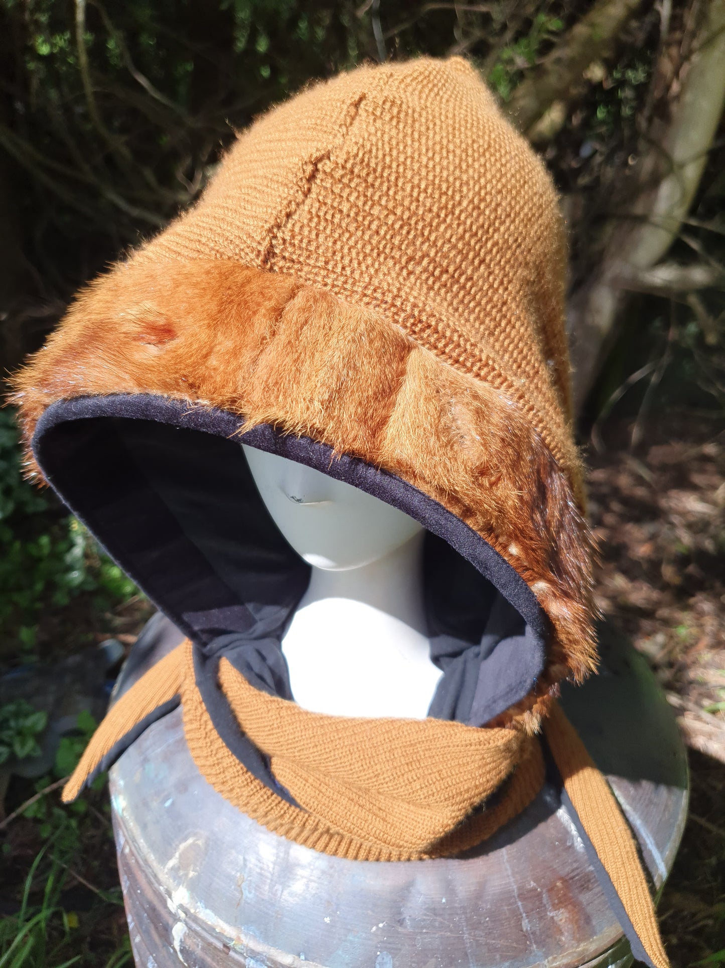 Ochre Chunky Merino & Vintage Fur