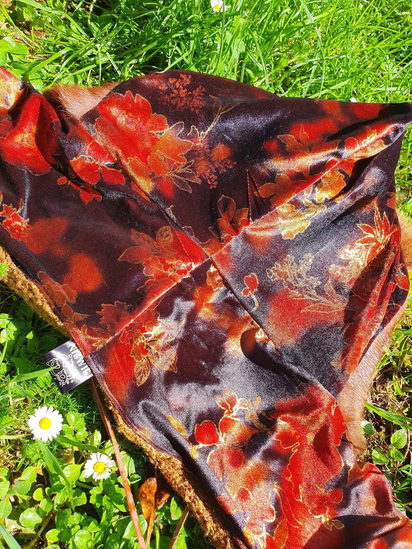 Velvet Vintage Fur Hooded Scarf