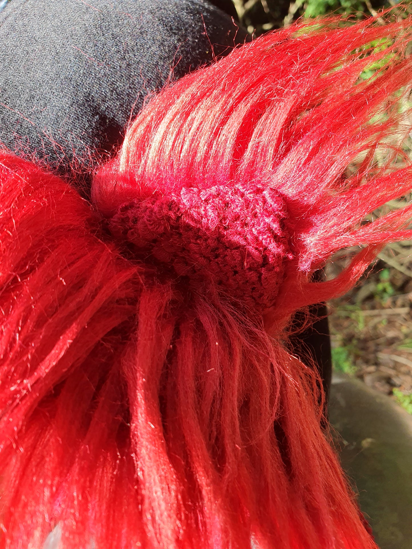 Black and red Hooded Scarf