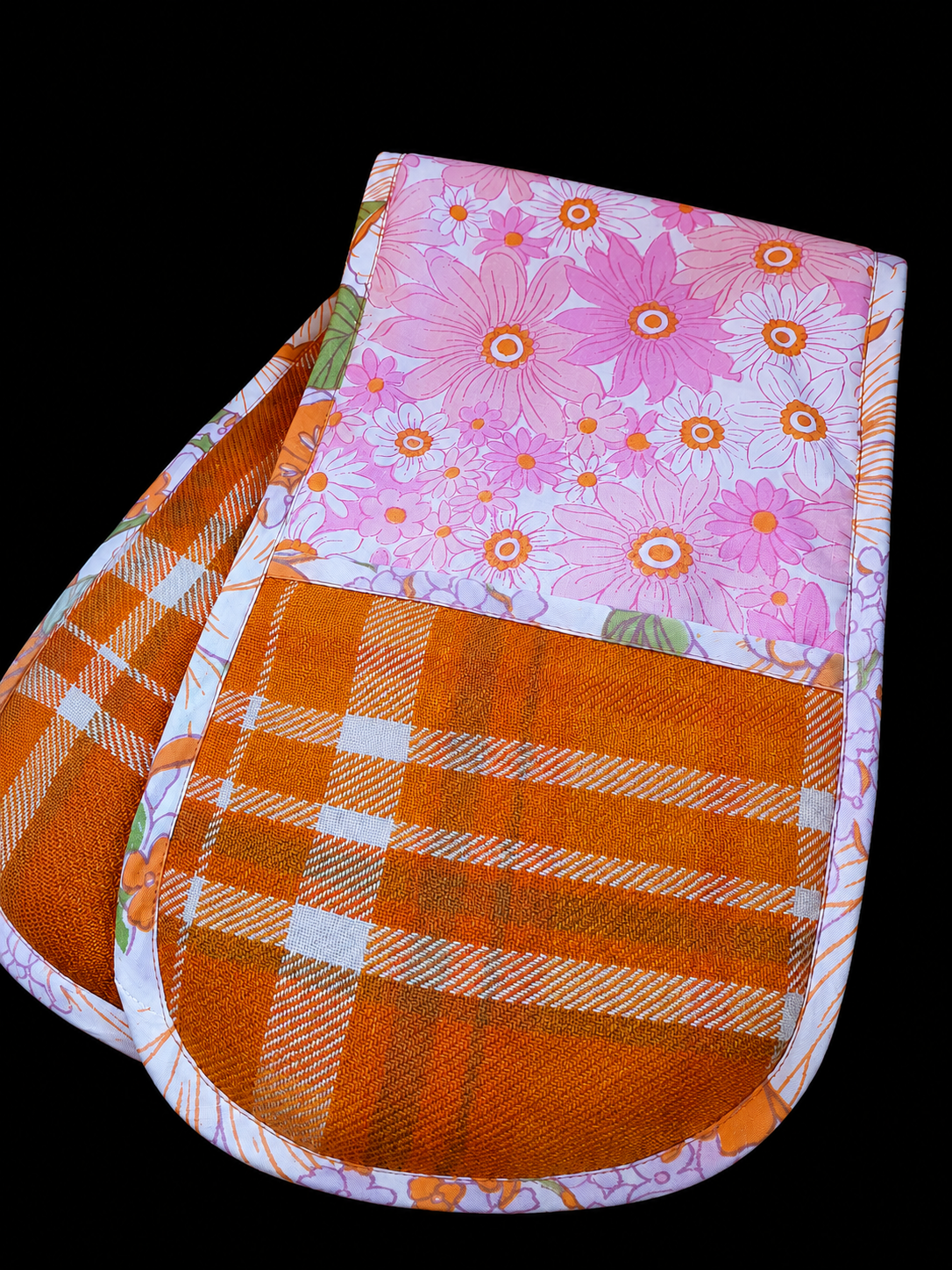 XxL Oven Mitt Orange Pink