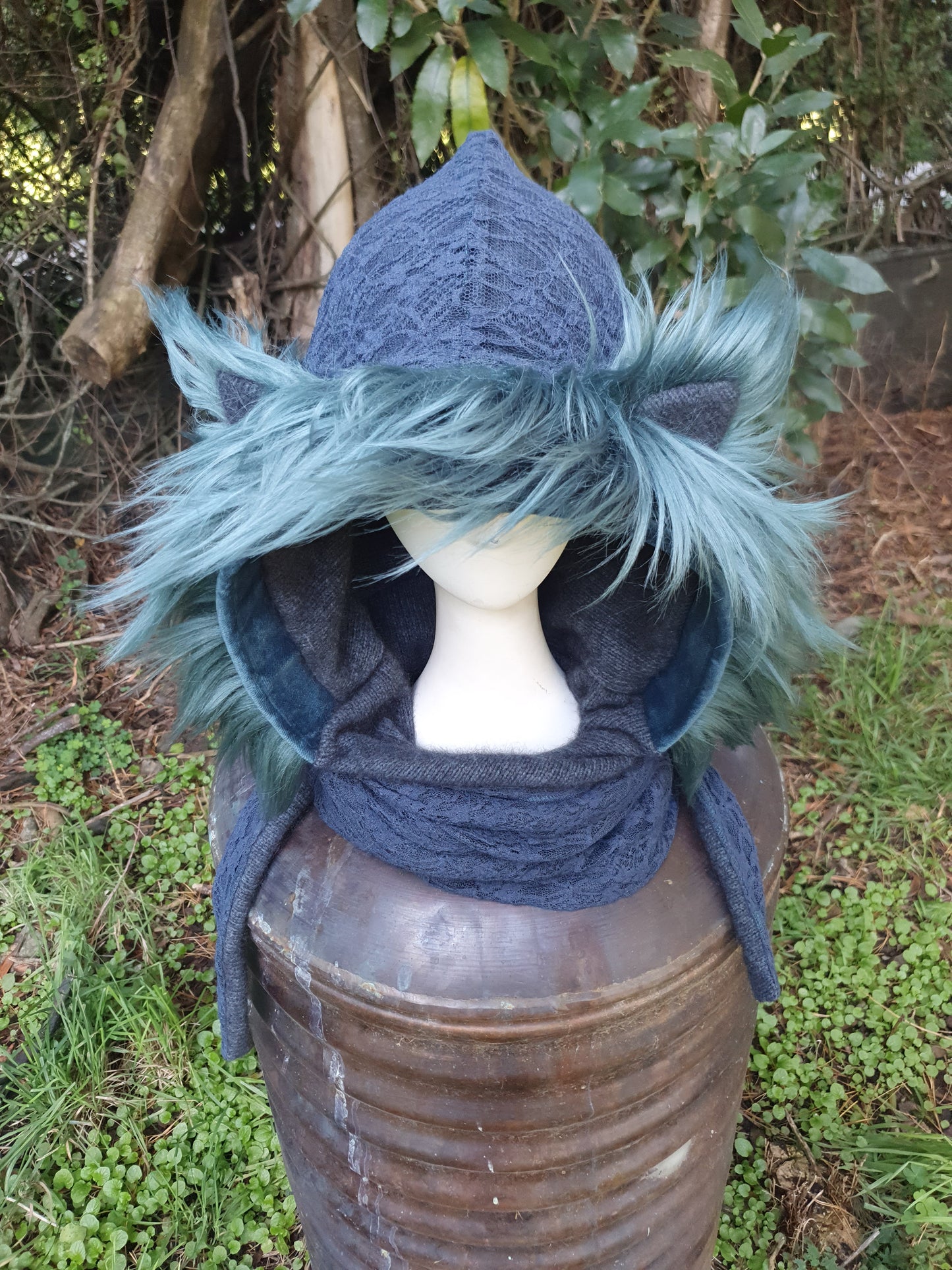 Merino/Possum Lacey Hood and Glove set