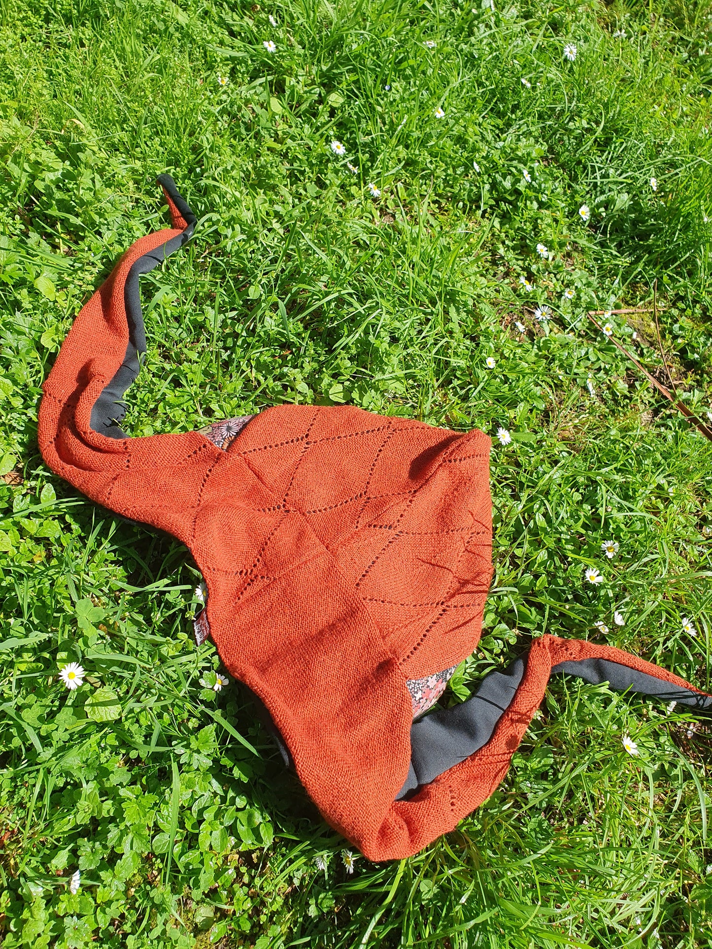 Smokey Orange Hooded Scarf