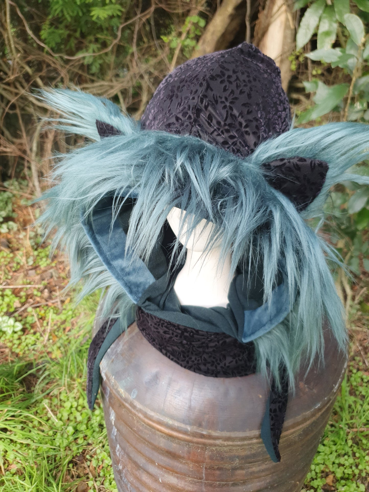 Black, smokey turquoise blue, deep green merino set