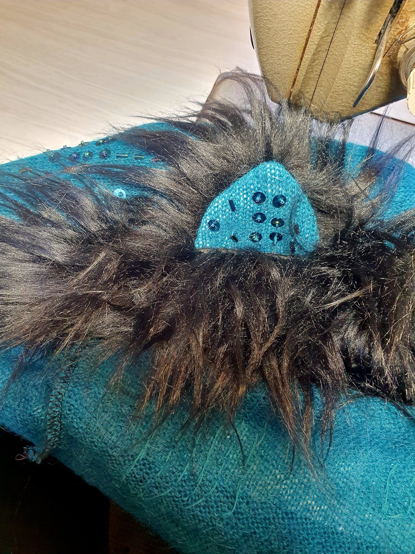 Turquoise Mohair and Merino