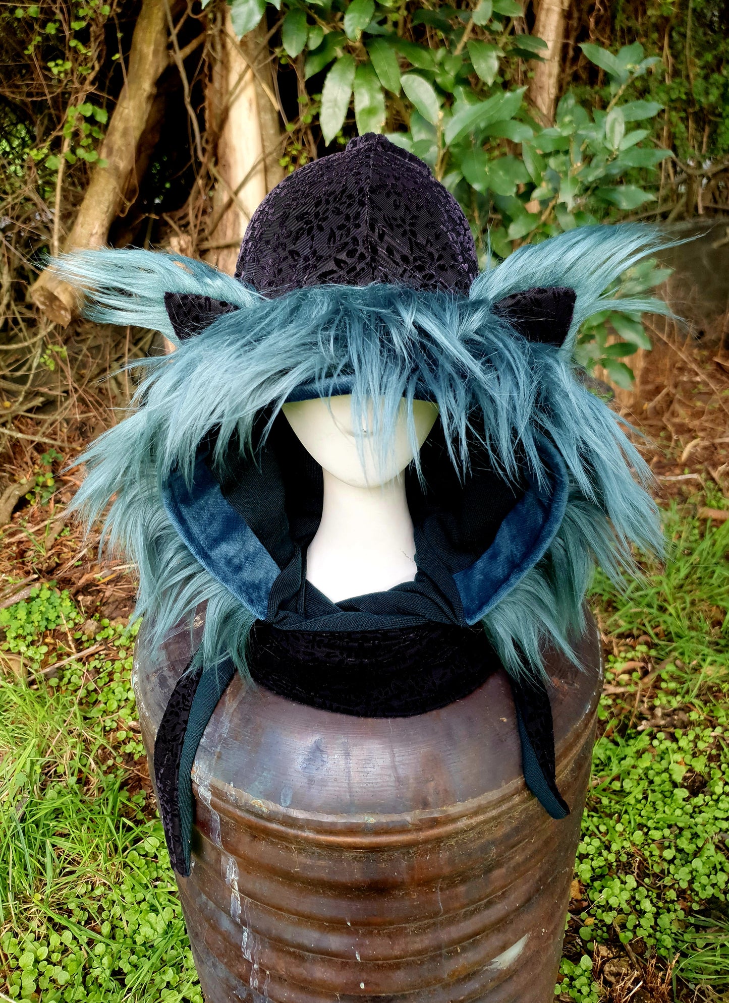 Black, smokey turquoise blue, deep green merino set