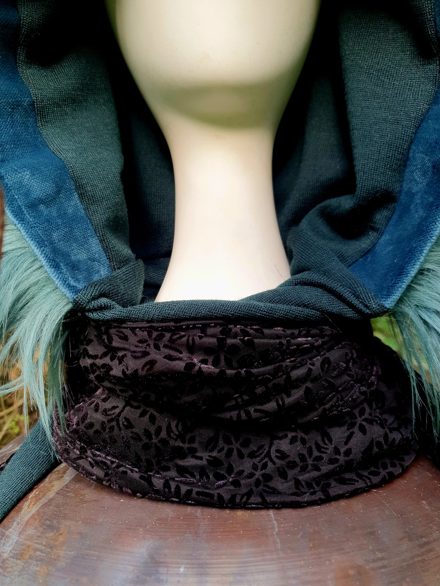 Black, smokey turquoise blue, deep green merino set