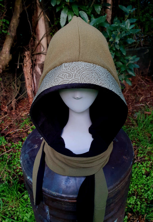 Light Mossy Green Kōwhaiwhai  and Lambswool