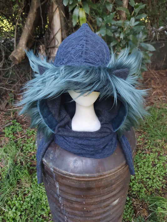 Merino/Possum Lacey Hood and Glove set