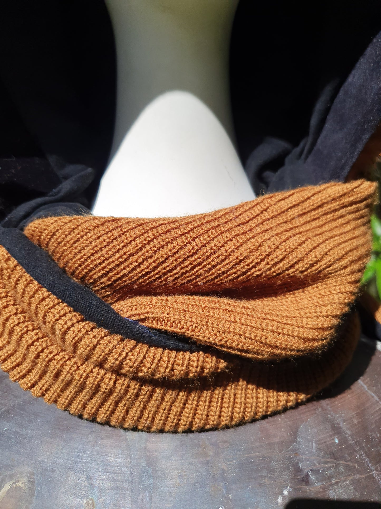 Ochre Chunky Merino & Vintage Fur