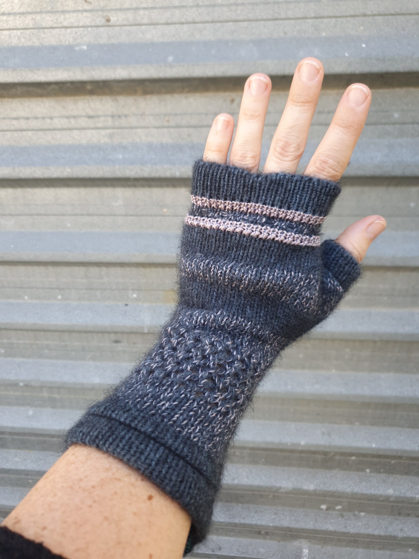 Merino/Possum Lacey Hood and Glove set
