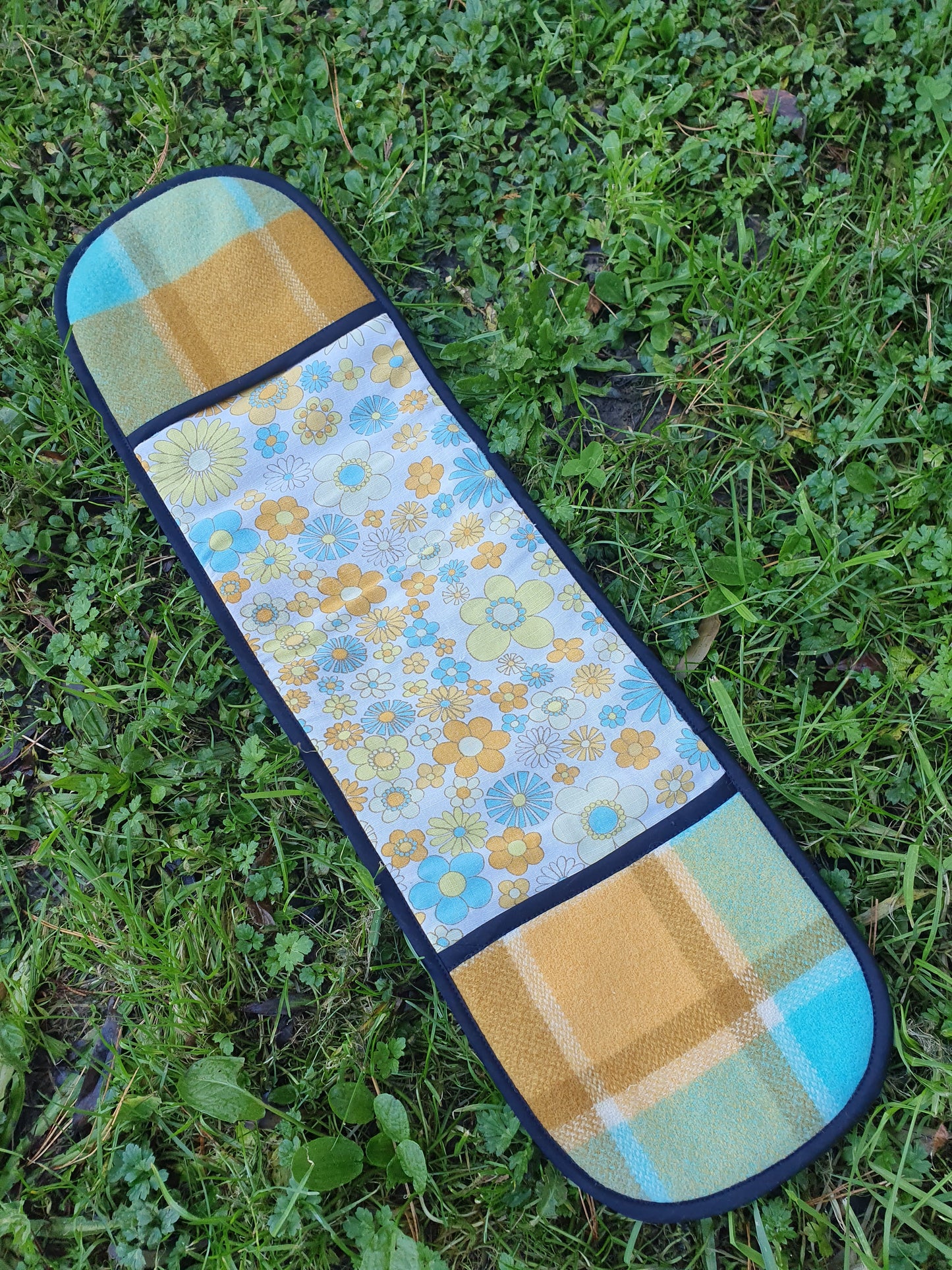 XxL Oven Mitt Yellow/Blues/Turquoise