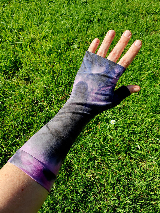 Tie dye Long fingerless gloves