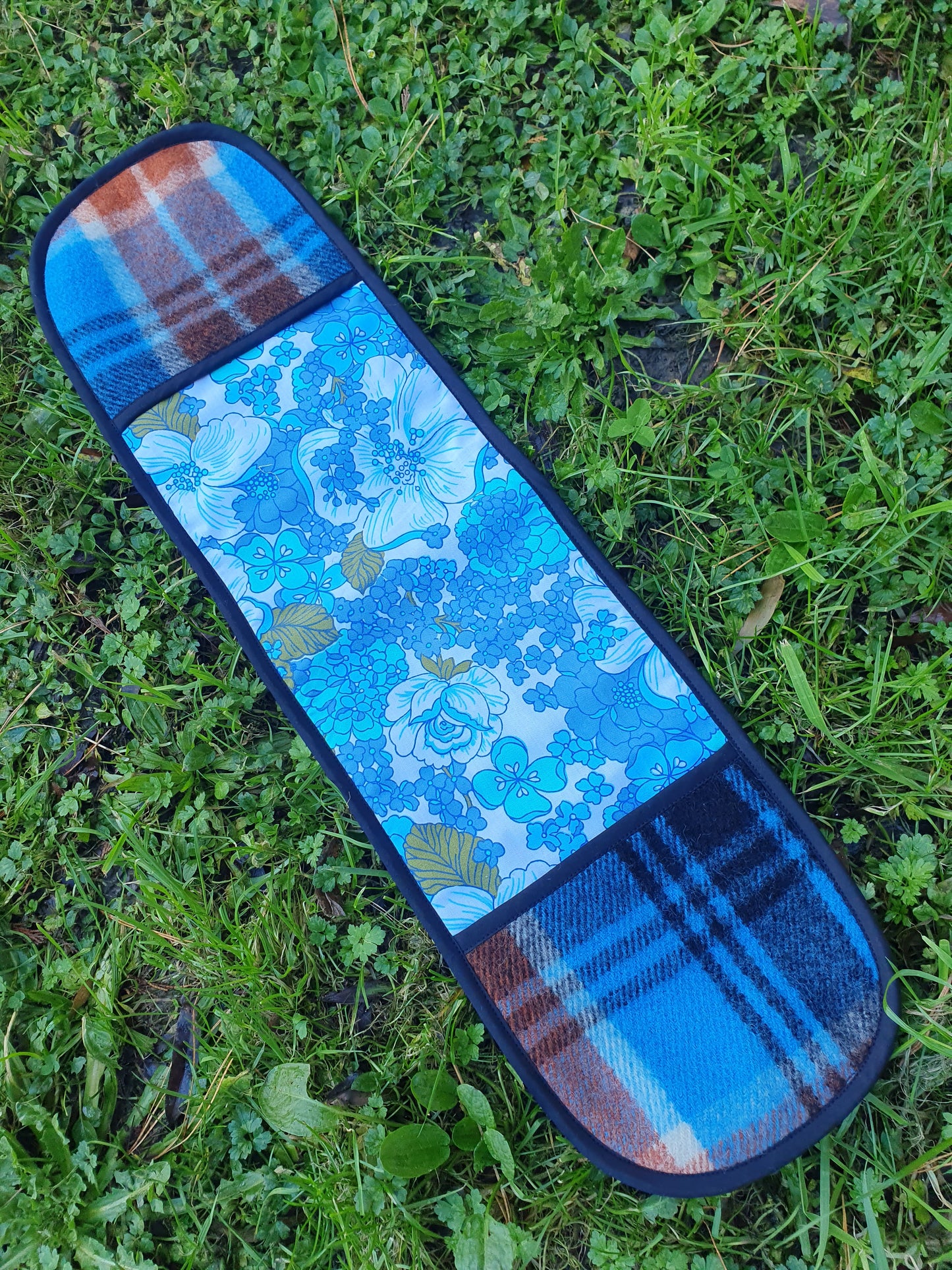 XxL Oven Mitt Blues/Brown