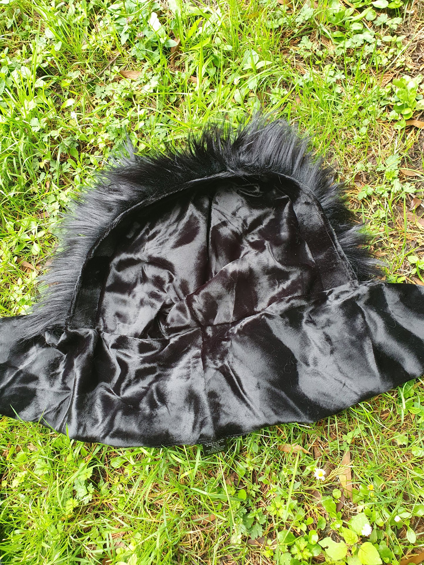 Triple Black Lace Hooded Scarf
