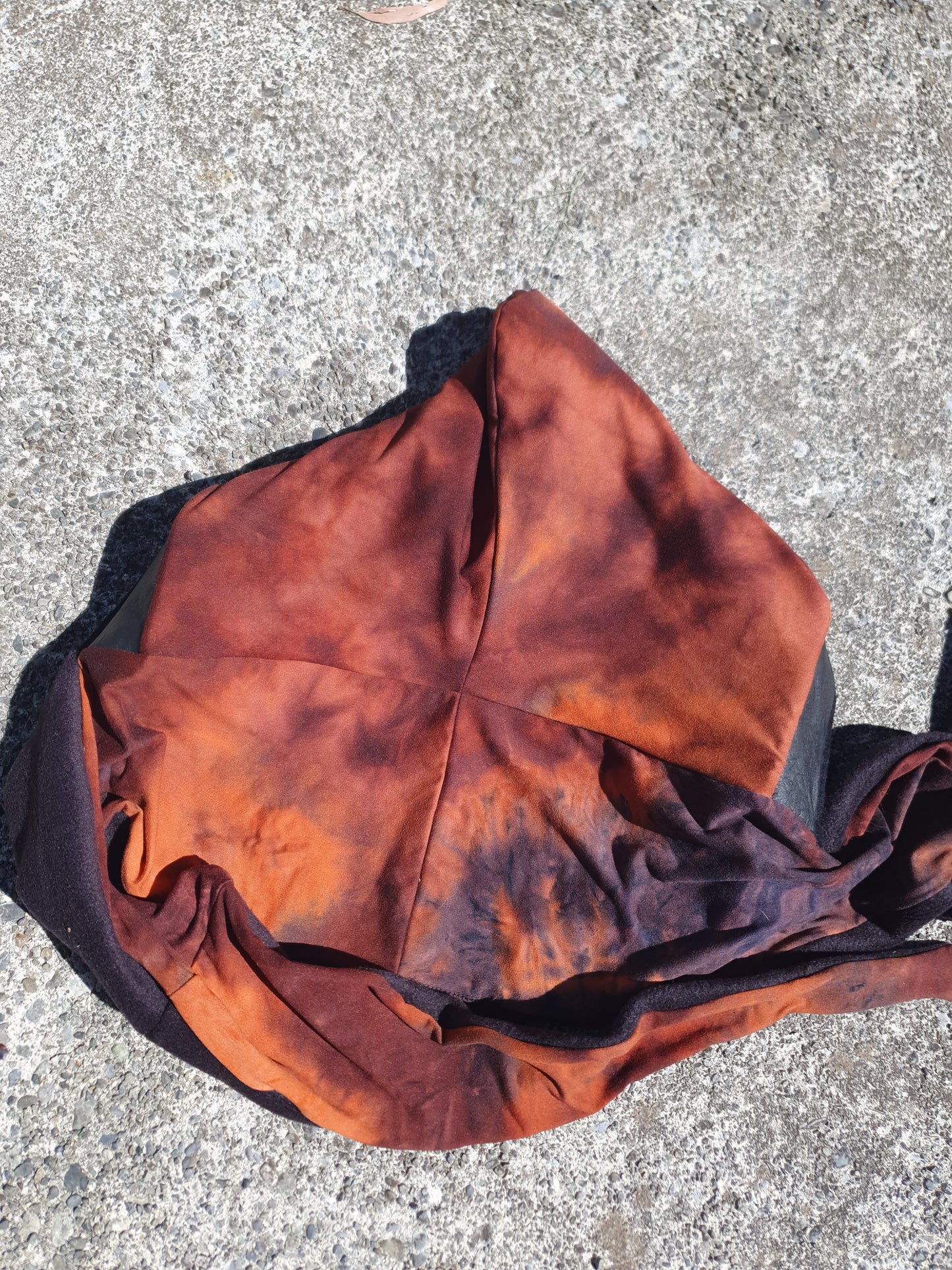 Lava & Leather Trim Hooded Scarf