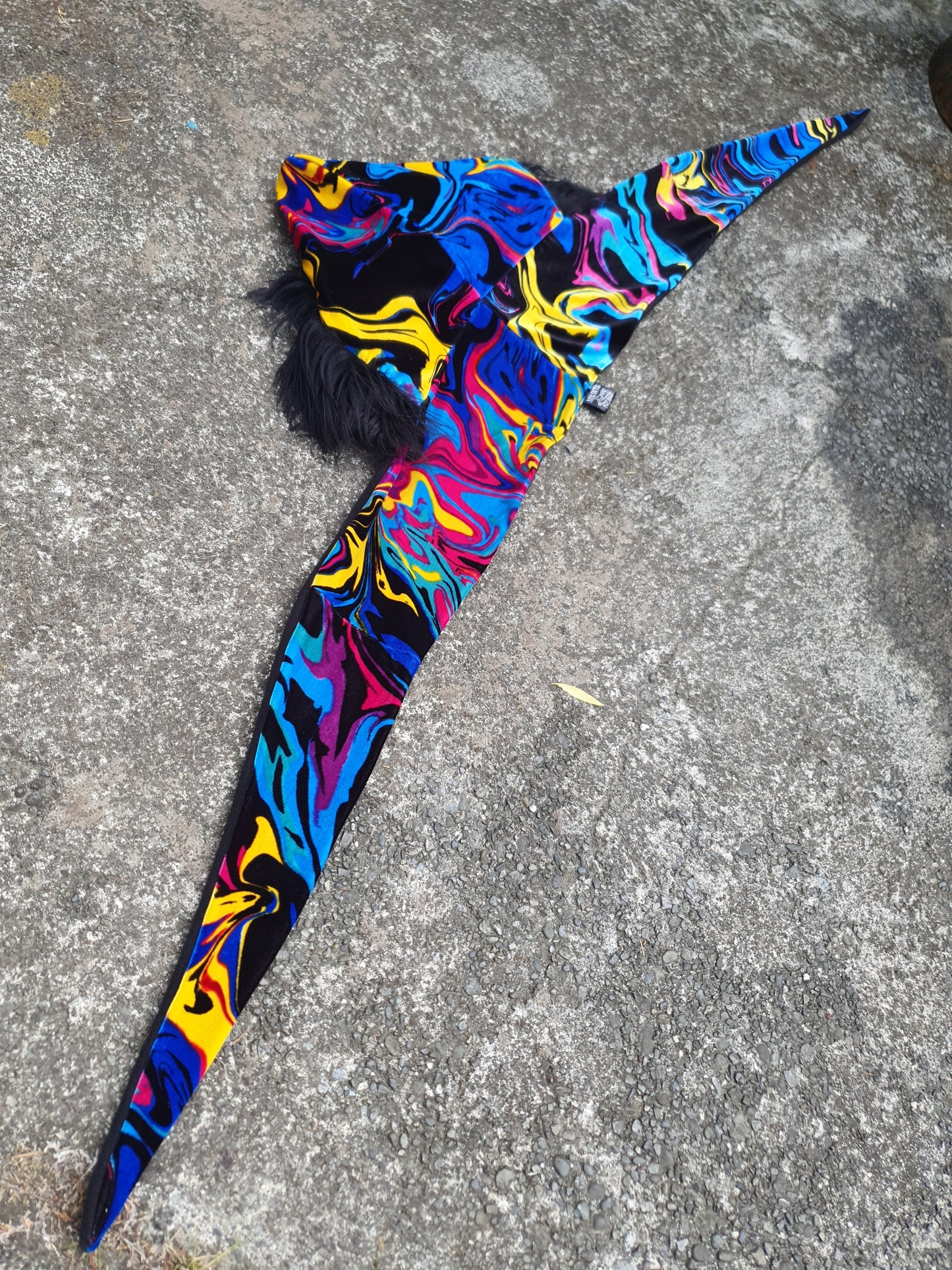 Swirly Velvet Hooded Scarf