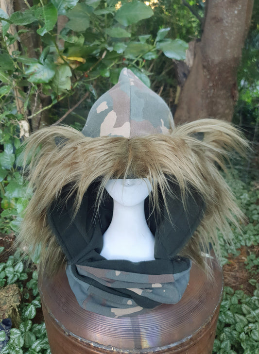 Camo Cotton Hooded Scart