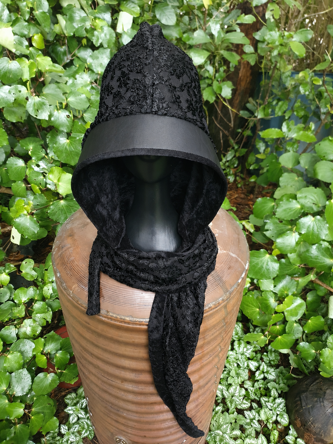 Vintage lace, Leather, & Velvety cotton blend