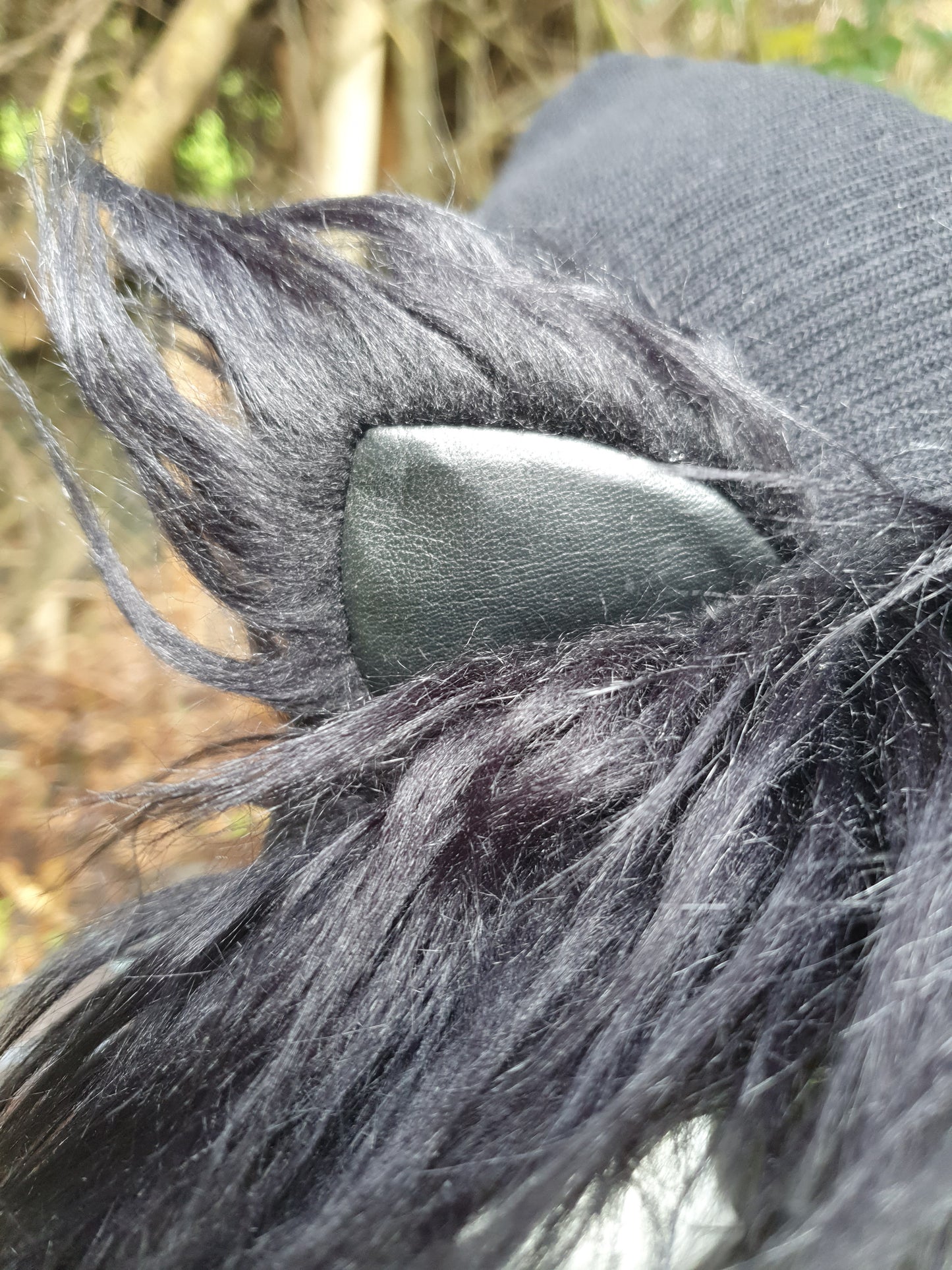 Solid Black Hooded Scarf