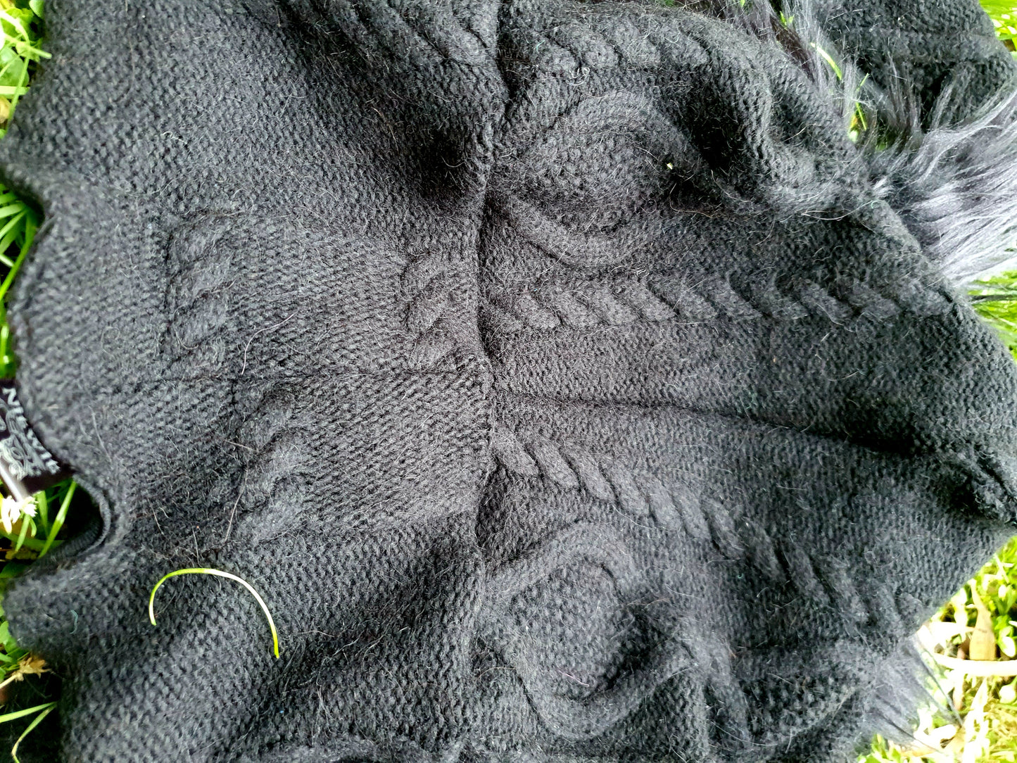 Black Cableknit, Alpaca and Merino Blend