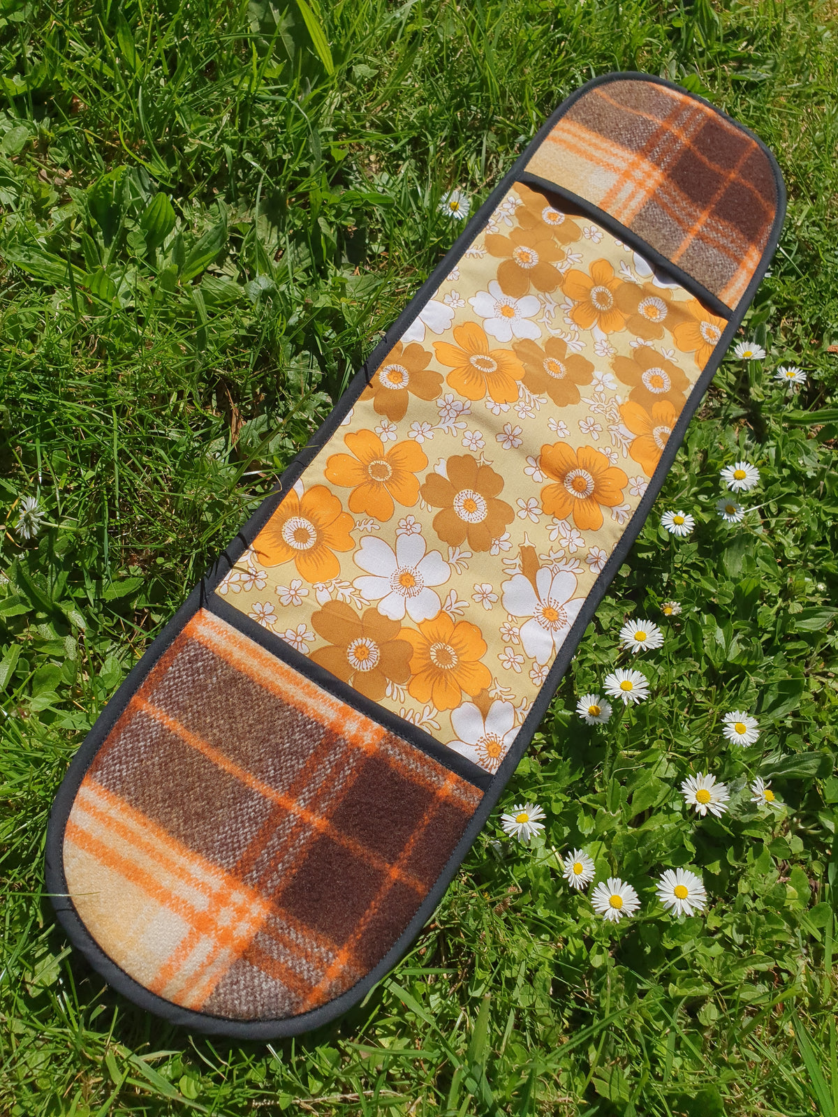 XxL Oven Mitt Orange & Brown Retro Delight