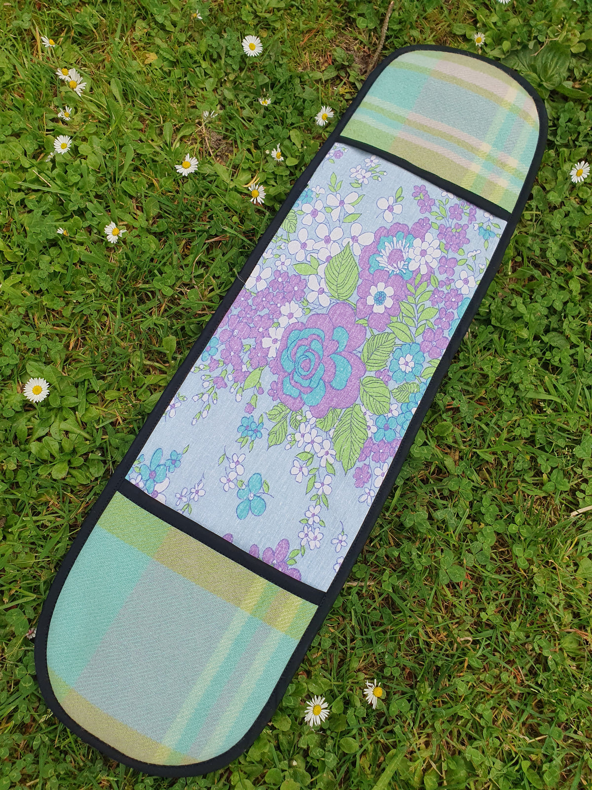XxL Oven Mitt Soft Greens and Blues with a hint of Purple