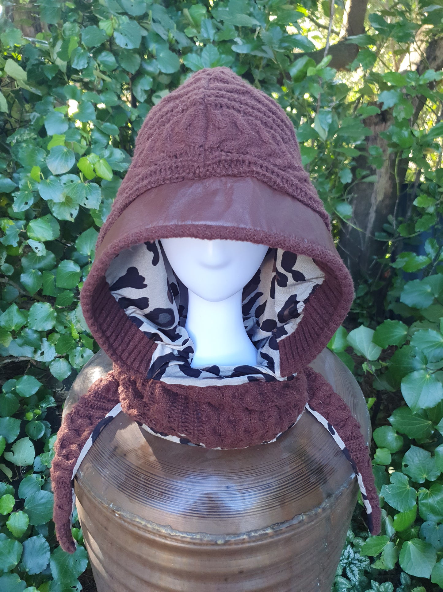 Chunky Textured Hooded Scarf