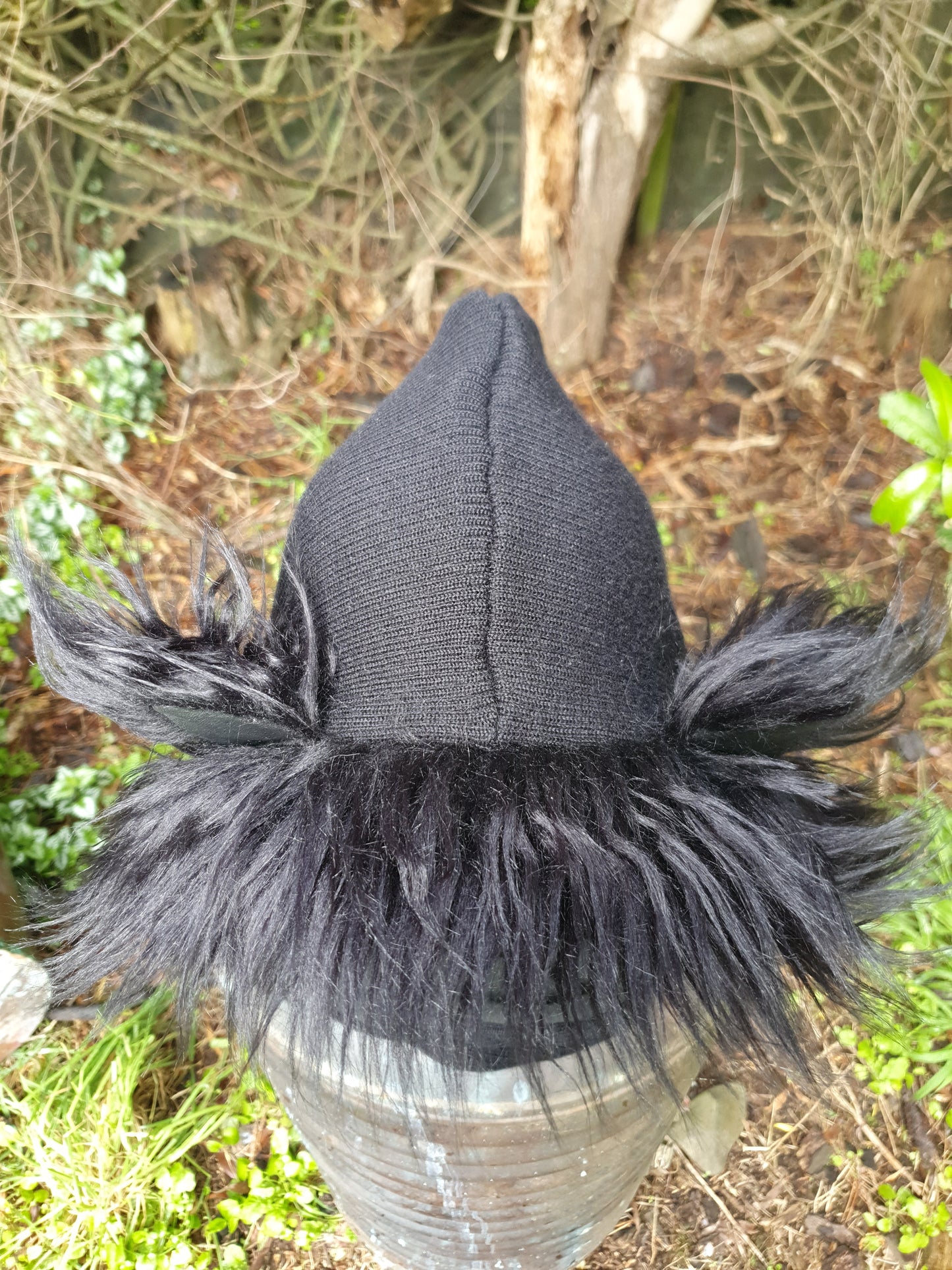 Solid Black Hooded Scarf