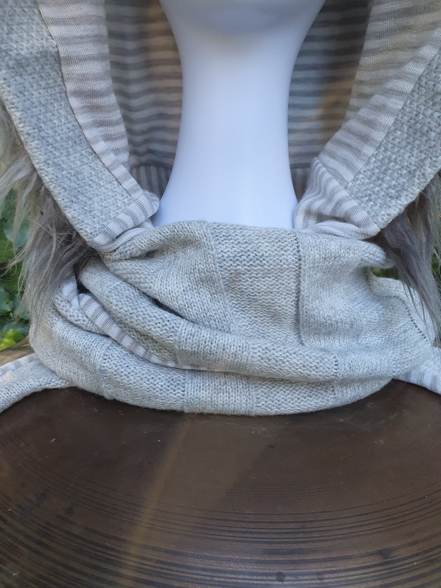 Soft Grey with gradient faux fur
