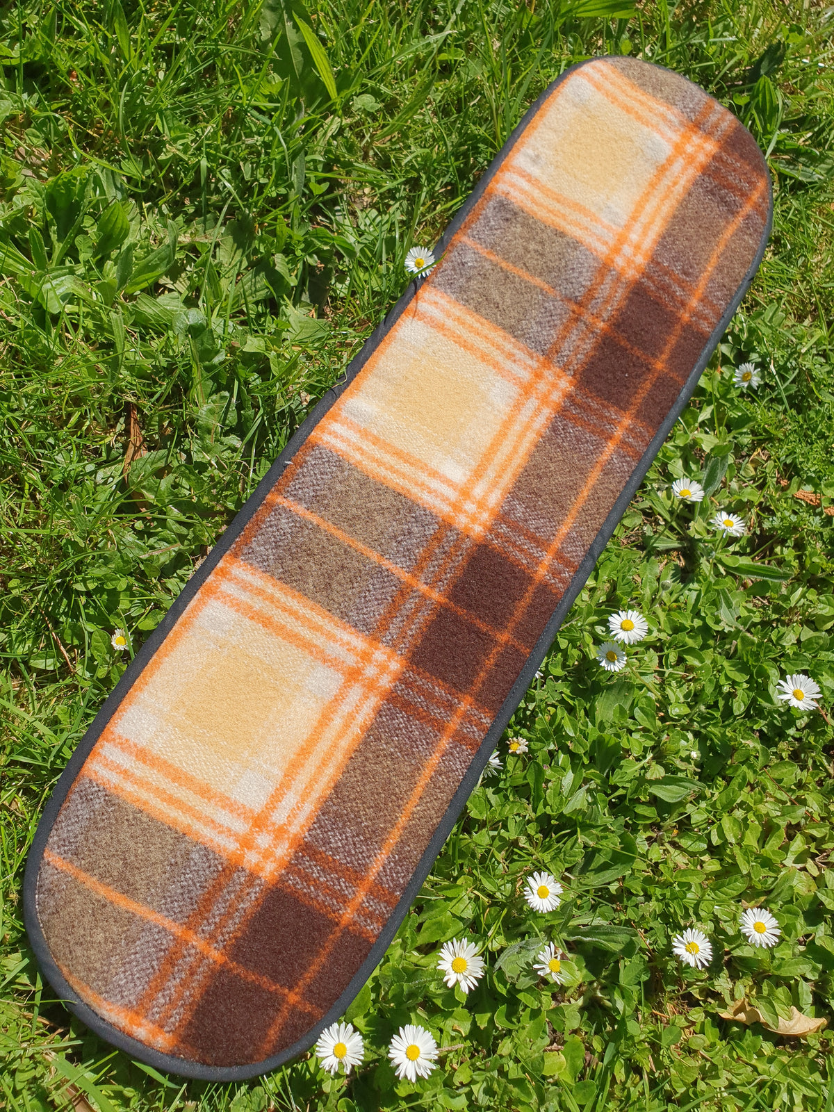 XxL Oven Mitt Orange & Brown Retro Delight