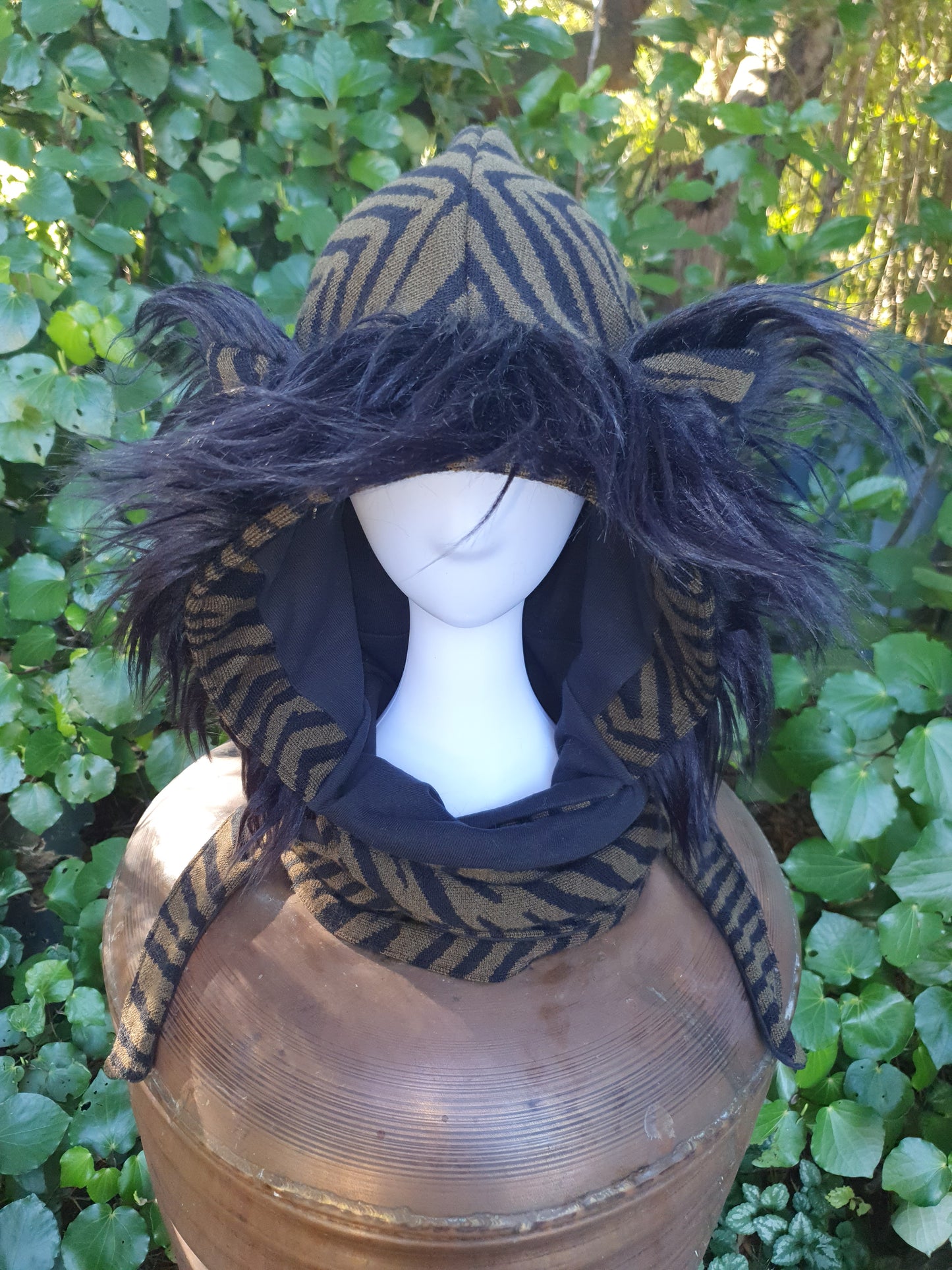 Bush camo Green and Black stripes