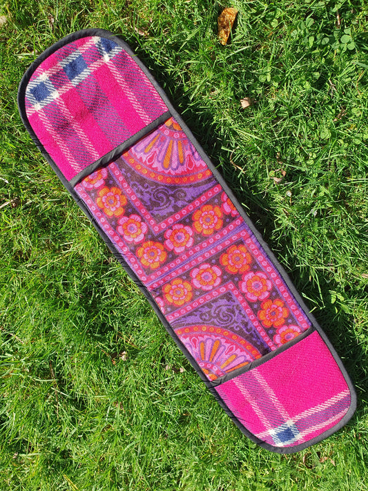 XxLarge oven mitt. Vibrant Pinks Purples