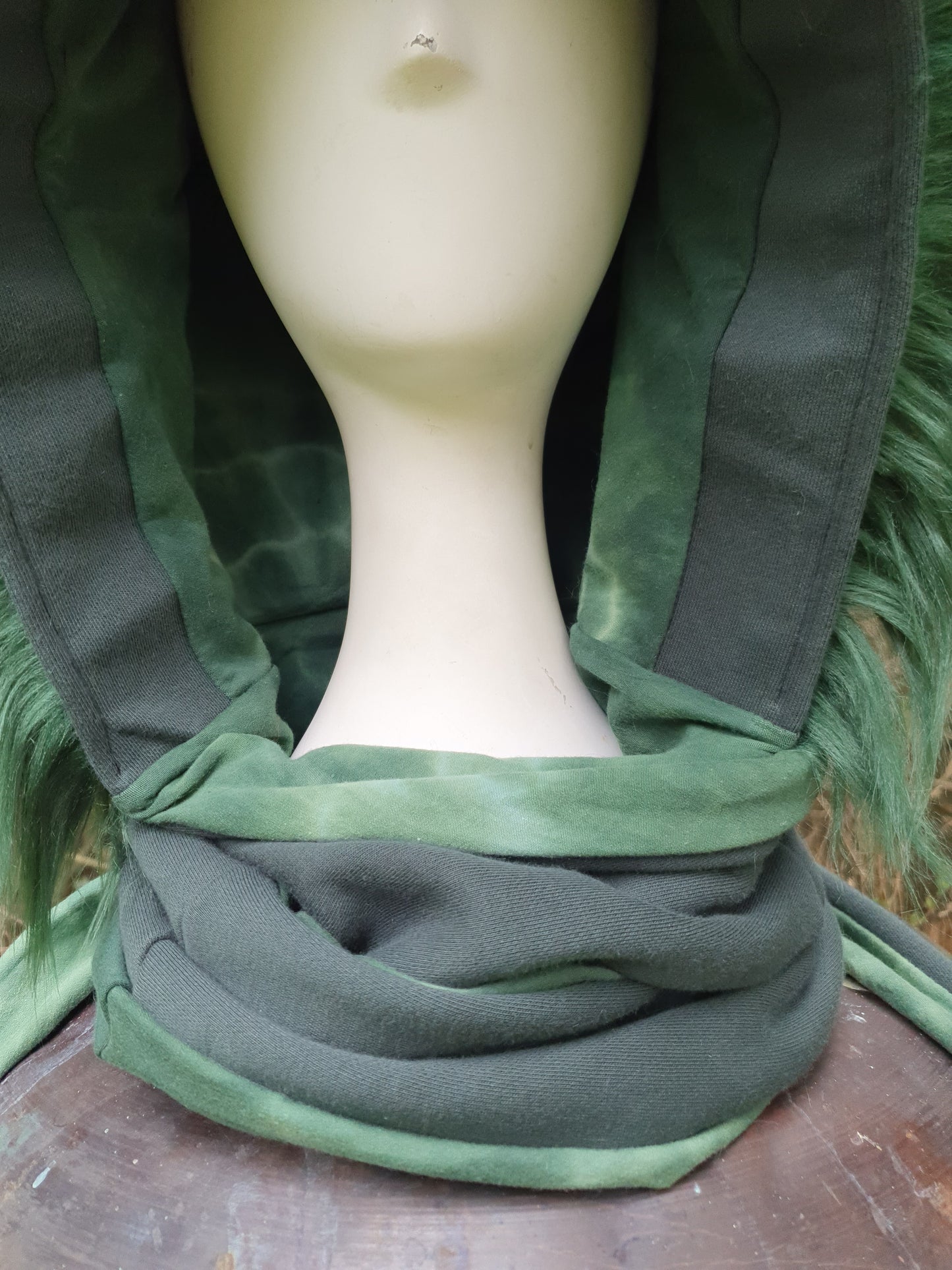 Deep Green Hooded Scarf