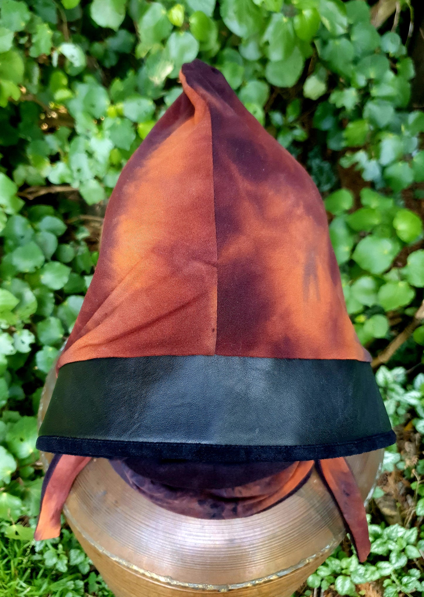 Lava & Leather Trim Hooded Scarf