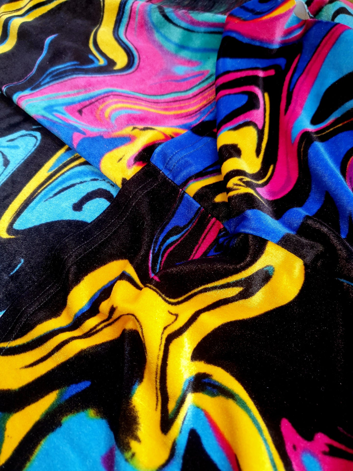 Swirly Velvet Hooded Scarf