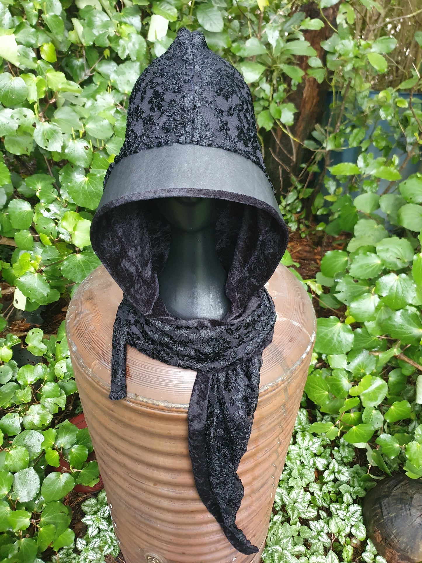 Vintage lace, Leather, & Velvety cotton blend