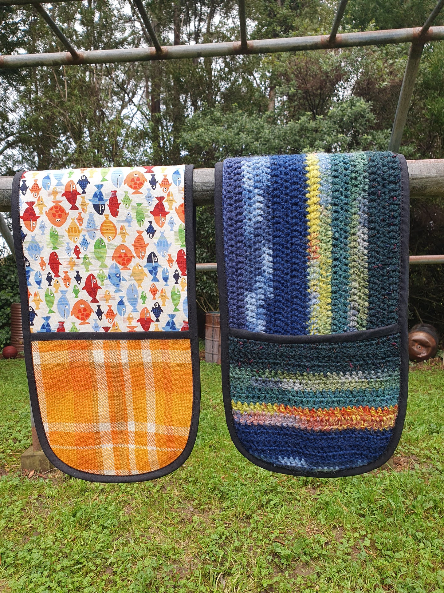 XxL Oven Mitt MultiColour Crochet