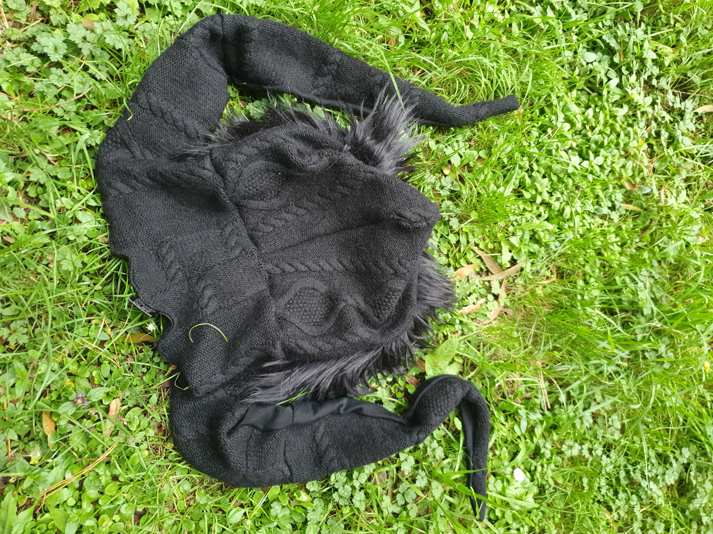 Black Cableknit, Alpaca and Merino Blend