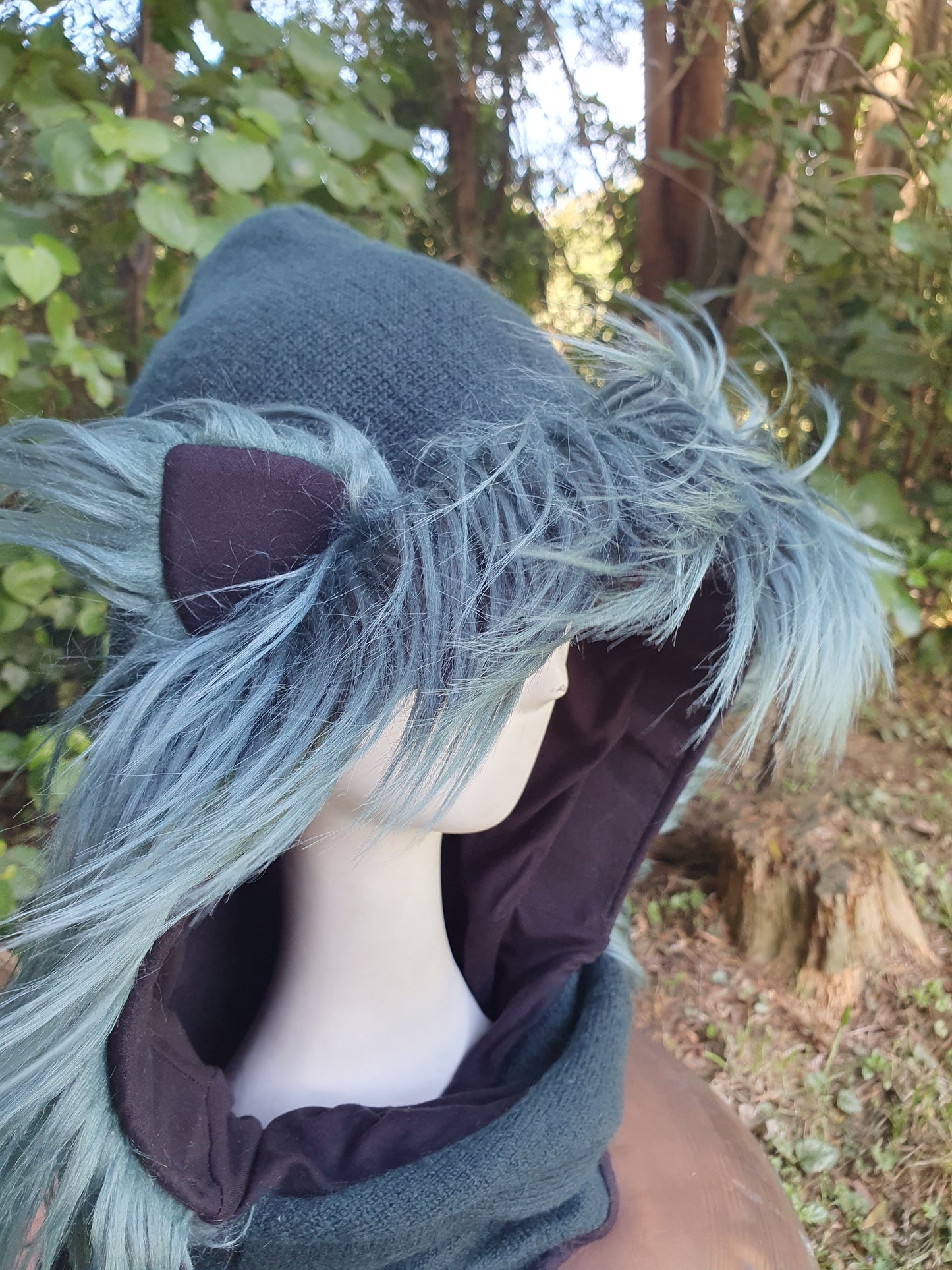 Green Hooded Scarf (defect)