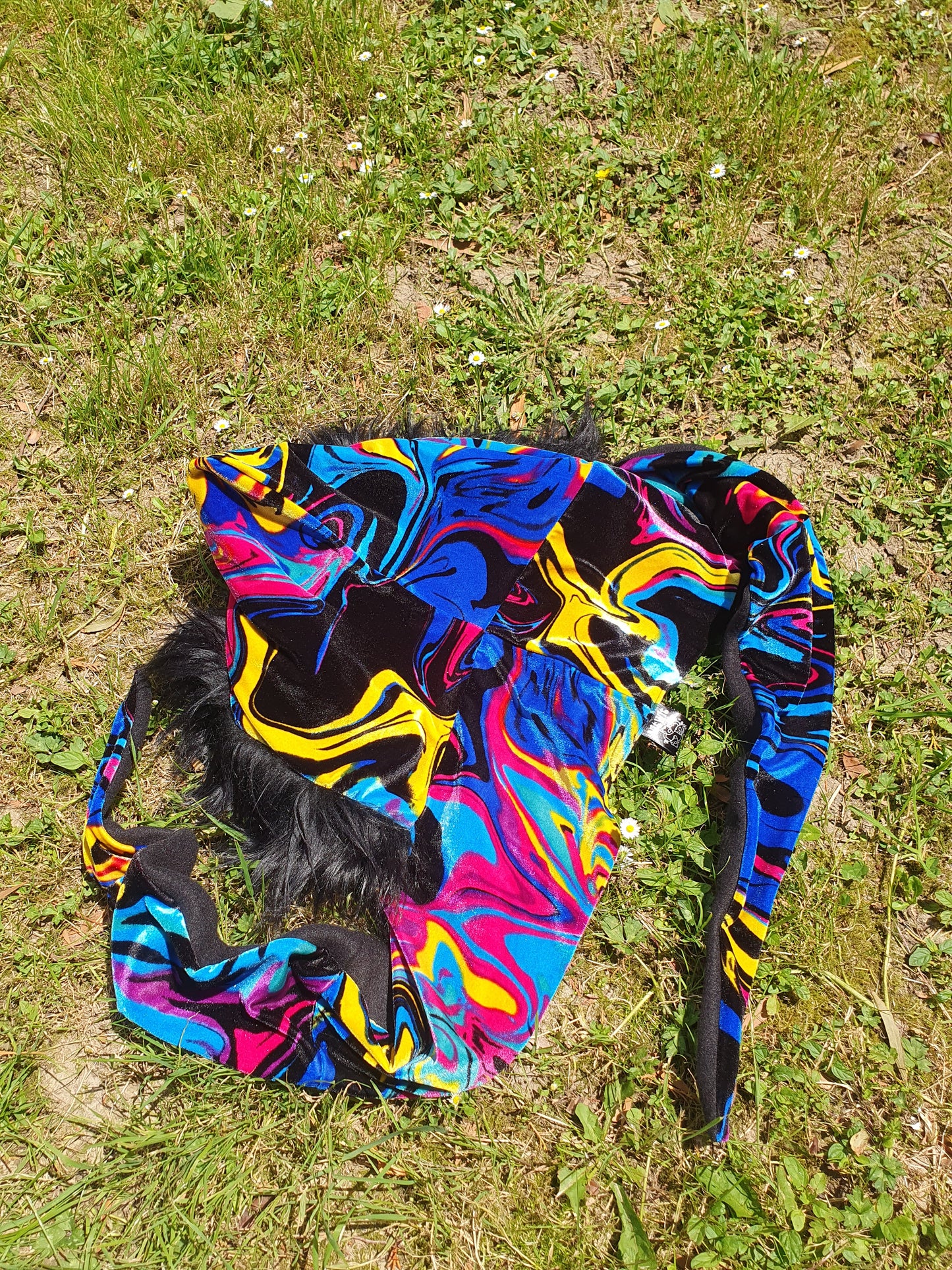 Swirly Velvet Hooded Scarf