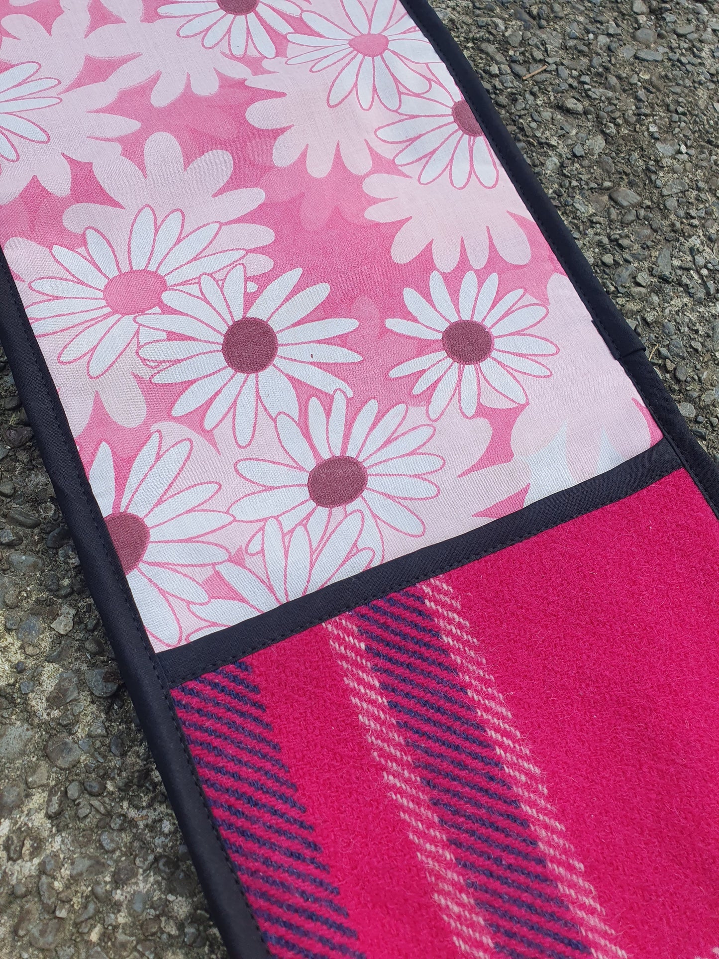 Pink and Navy XxL Oven Mitt