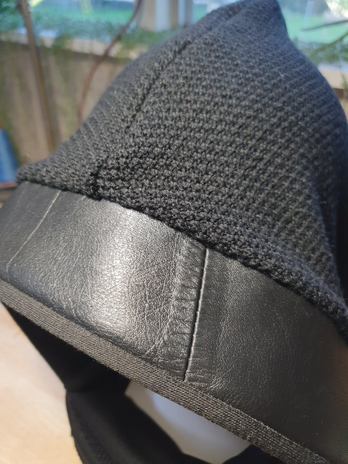 Solid Black Hooded Scarf