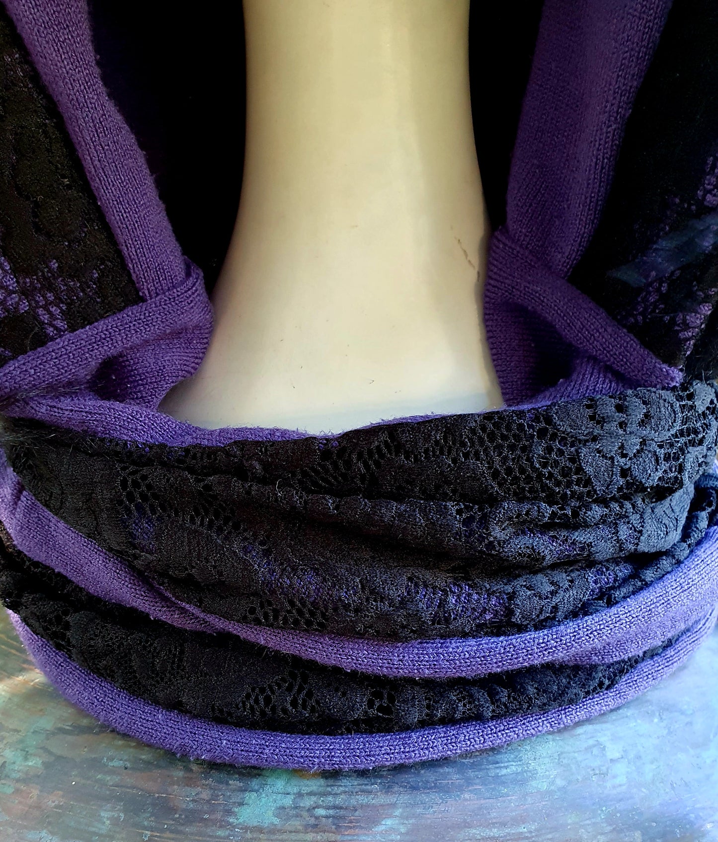 Purple & Black Lace