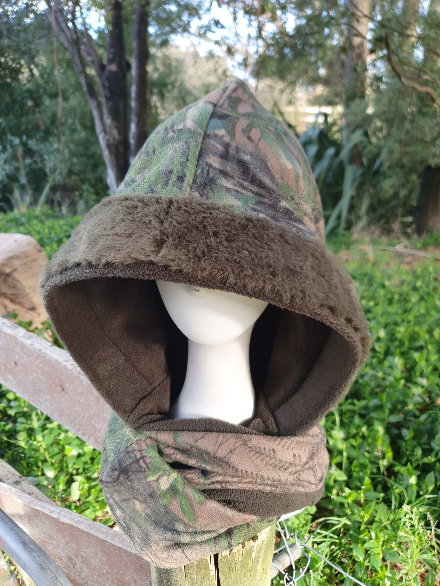 NZ bush camo Hooded Scarf