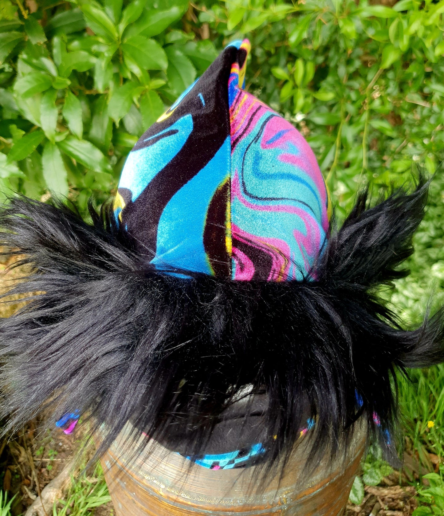 Swirly Velvet Hooded Scarf