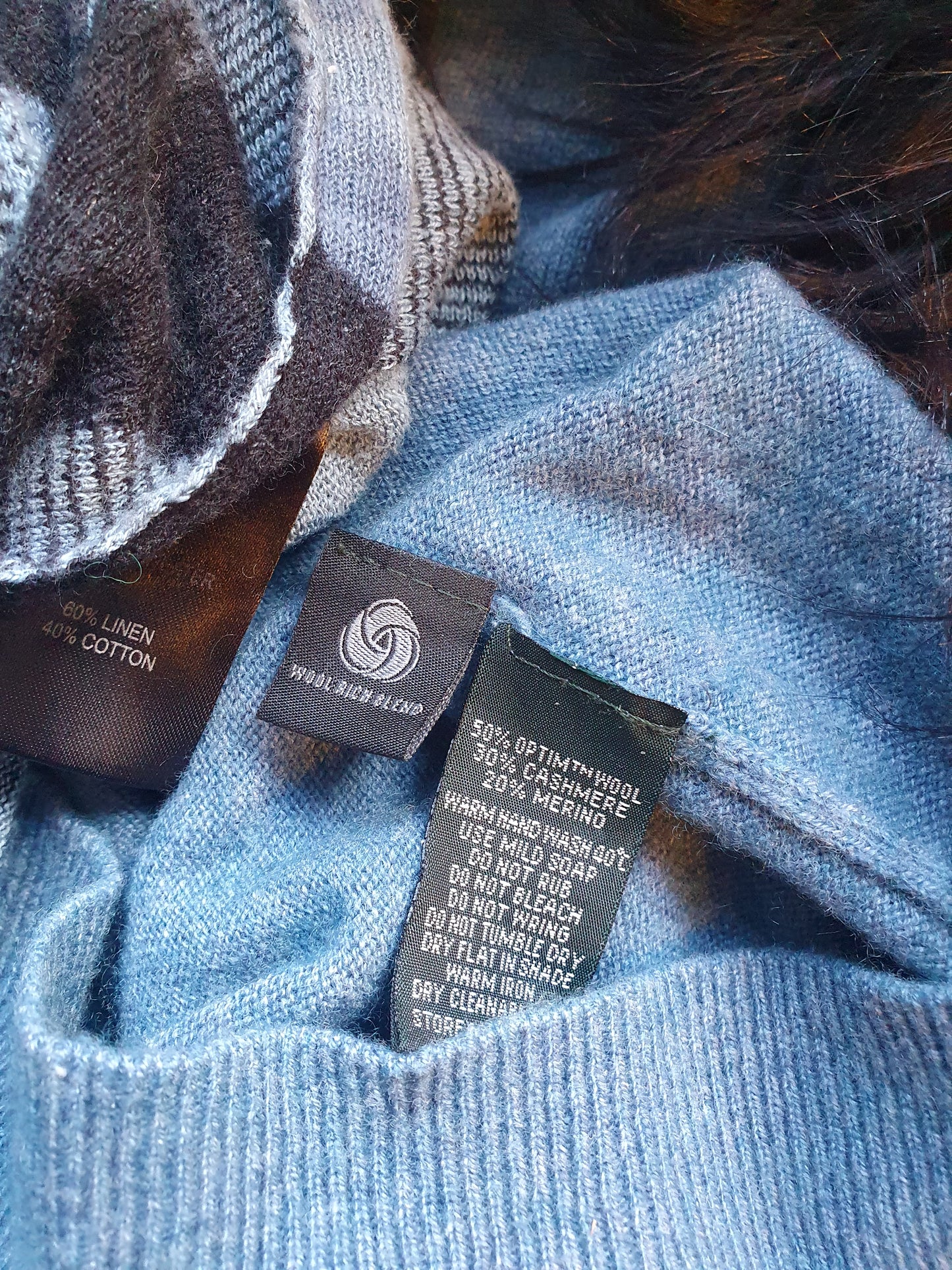 Shadowy Blue Merino Cashmere Hood & Glove Set
